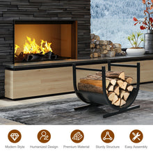 Load image into Gallery viewer, 17 Inch U-Shaped Firewood Rack Steel