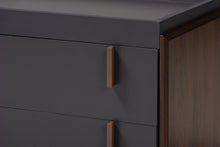 Load image into Gallery viewer, Baxton Studio Rikke Modern and Contemporary Two-Tone Gray and Walnut Finished Wood 2-Drawer TV Stand