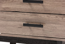 Load image into Gallery viewer, Baxton Studio Arend Modern and Contemporary Two-Tone Oak and Ebony Wood 4-Drawer TV Stand