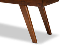 Load image into Gallery viewer, Baxton Studio Alona Mid-Century Modern Medium Grey Fabric Upholstered Wood Dining Bench