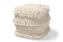Load image into Gallery viewer, Baxton Studio Bartow Moroccan Inspired Beige Handwoven Cotton Pouf Ottoman