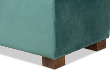 Load image into Gallery viewer, Baxton Studio Roanoke Modern and Contemporary Teal Blue Velvet Fabric Upholstered Grid-Tufted Storage Ottoman Bench