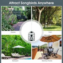 Load image into Gallery viewer, Squirrel-proof Caged Tube Wild Bird Feeder Outdoor Metal Seed Guard Deterrent