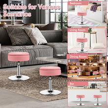 Load image into Gallery viewer, Adjustable 360° Swivel Storage Vanity Stool with Removable Tray-Pink