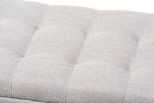 Load image into Gallery viewer, Baxton Studio Roanoke Modern and Contemporary Grayish Beige Fabric Upholstered Grid-Tufting Storage Ottoman Bench