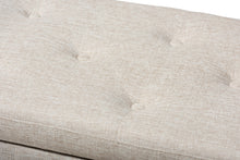 Load image into Gallery viewer, Baxton Studio Hannah Modern and Contemporary Beige Fabric Upholstered Button-Tufting Storage Ottoman Bench