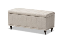 Load image into Gallery viewer, Baxton Studio Kaylee Modern Classic Beige Fabric Upholstered Button-Tufting Storage Ottoman Bench