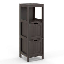 Load image into Gallery viewer, Wooden Bathroom Floor Cabinet with Removable Drawers-Brown