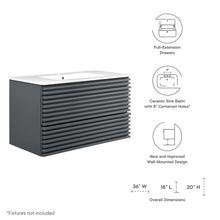 Load image into Gallery viewer, Render 36" Wall-Mount Bathroom Vanity by Modway