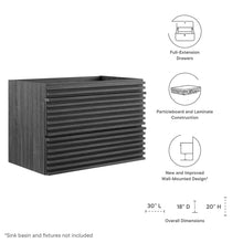 Load image into Gallery viewer, Render 30" Wall-Mount Bathroom Vanity Cabinet (Sink Basin Not Included) by Modway