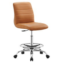 Load image into Gallery viewer, Ripple Armless Vegan Leather Drafting Chair by Modway