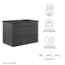 Load image into Gallery viewer, Render 30" Wall-Mount Bathroom Vanity by Modway