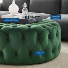 Load image into Gallery viewer, Amour Tufted Button Large Round Performance Velvet Ottoman by Modway