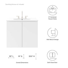 Load image into Gallery viewer, Bryn 30" Wall-Mount Bathroom Vanity by Modway