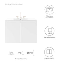 Load image into Gallery viewer, Bryn 36" Wall-Mount Bathroom Vanity by Modway