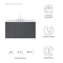 Load image into Gallery viewer, Bryn 48" Wall-Mount Bathroom Vanity by Modway