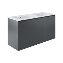 Load image into Gallery viewer, Bryn 48" Wall-Mount Double Sink Bathroom Vanity by Modway