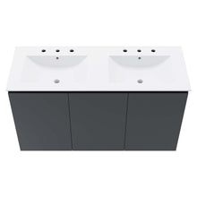 Load image into Gallery viewer, Bryn 48" Wall-Mount Double Sink Bathroom Vanity by Modway