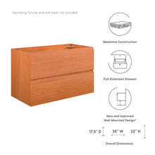 Load image into Gallery viewer, Scenic 36" Wall-Mount Bathroom Vanity Cabinet (Sink Basin Not Included) by Modway