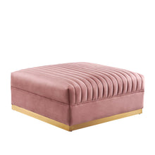 Load image into Gallery viewer, Sanguine Channel Tufted Performance Velvet Modular Sectional Sofa Ottoman by Modway