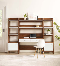 Load image into Gallery viewer, Bixby 3-Piece Wood Office Desk and Bookshelf by Modway