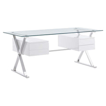 Load image into Gallery viewer, Sector 71" Glass Top Glass Office Desk by Modway