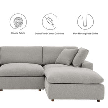 Load image into Gallery viewer, Commix 4-Piece Down Filled Overstuffed Boucle Fabric Sectional Sofa by Modway