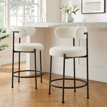 Load image into Gallery viewer, Albie Boucle Fabric Counter Stools Set of 2 by Modway