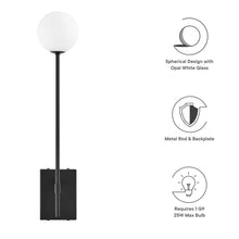 Load image into Gallery viewer, Riva White Globe Wall Sconce by Modway