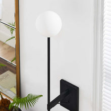 Load image into Gallery viewer, Riva White Globe Wall Sconce by Modway