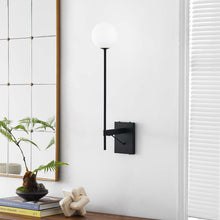 Load image into Gallery viewer, Riva White Globe Wall Sconce by Modway
