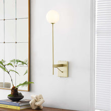 Load image into Gallery viewer, Riva White Globe Wall Sconce by Modway