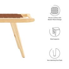 Load image into Gallery viewer, Saoirse 47" Faux Leather Wood Bench by Modway