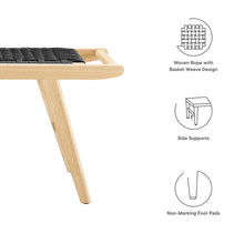 Load image into Gallery viewer, Saoirse 47" Wove Rope Wood Bench by Modway