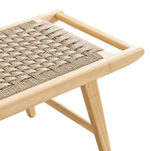 Load image into Gallery viewer, Saoirse 47" Wove Rope Wood Bench by Modway