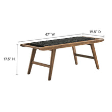 Load image into Gallery viewer, Saoirse 47" Wove Rope Wood Bench by Modway