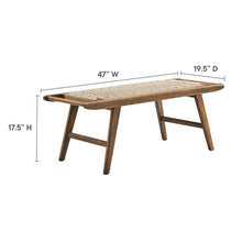 Load image into Gallery viewer, Saoirse 47" Wove Rope Wood Bench by Modway