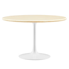 Load image into Gallery viewer, Lippa 48" Round Faux Travertine Dining Table by Modway