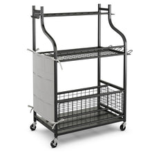 Load image into Gallery viewer, Garden Tool Organizer with Wheels and Hooks-Black