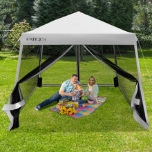 Load image into Gallery viewer, 10 x 10 Feet Pop Up Canopy with with Mesh Sidewalls and Roller Bag-Gray