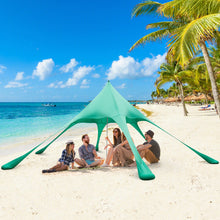Load image into Gallery viewer, 20 x 20 Feet Beach Canopy Tent with UPF50+ Sun Protection and Shovel-Green