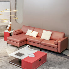 Load image into Gallery viewer, Modular L-shaped Sectional Sofa with Reversible Chaise and 2 USB Ports-Pink
