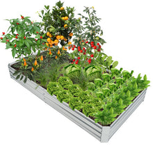 Load image into Gallery viewer, Metal Galvanized Raised Garden Bed with Open-Ended Base-8 x 4 ft