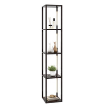 Load image into Gallery viewer, 64 Inches Floor Lamp with 3-Level Dimmable LED Bulbs and Rotatable LED Poles-Walnut