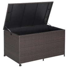Load image into Gallery viewer, Outdoor Wicker Storage Box with Zippered Liner-133 Gallon