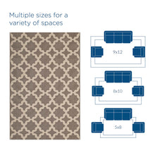 Load image into Gallery viewer, Cerelia Moroccan Trellis Indoor and Outdoor 9x12 Area Rug by Modway