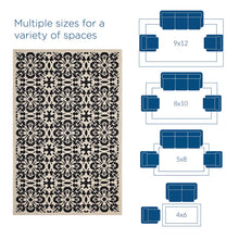 Load image into Gallery viewer, Ariana Vintage Floral Trellis Indoor and Outdoor 9x12 Area Rug by Modway