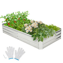 Load image into Gallery viewer, Metal Galvanized Raised Garden Bed with Open-Ended Base-6 x 3 ft