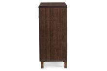 Load image into Gallery viewer, Baxton Studio Sintra Modern and Contemporary Dark Brown Sideboard Storage Cabinet with Glass Doors