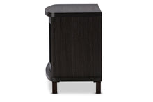 Load image into Gallery viewer, Baxton Studio Walda 60-Inch Greyish Dark Brown Wood TV Cabinet with 2 Sliding Doors and 1 Drawer